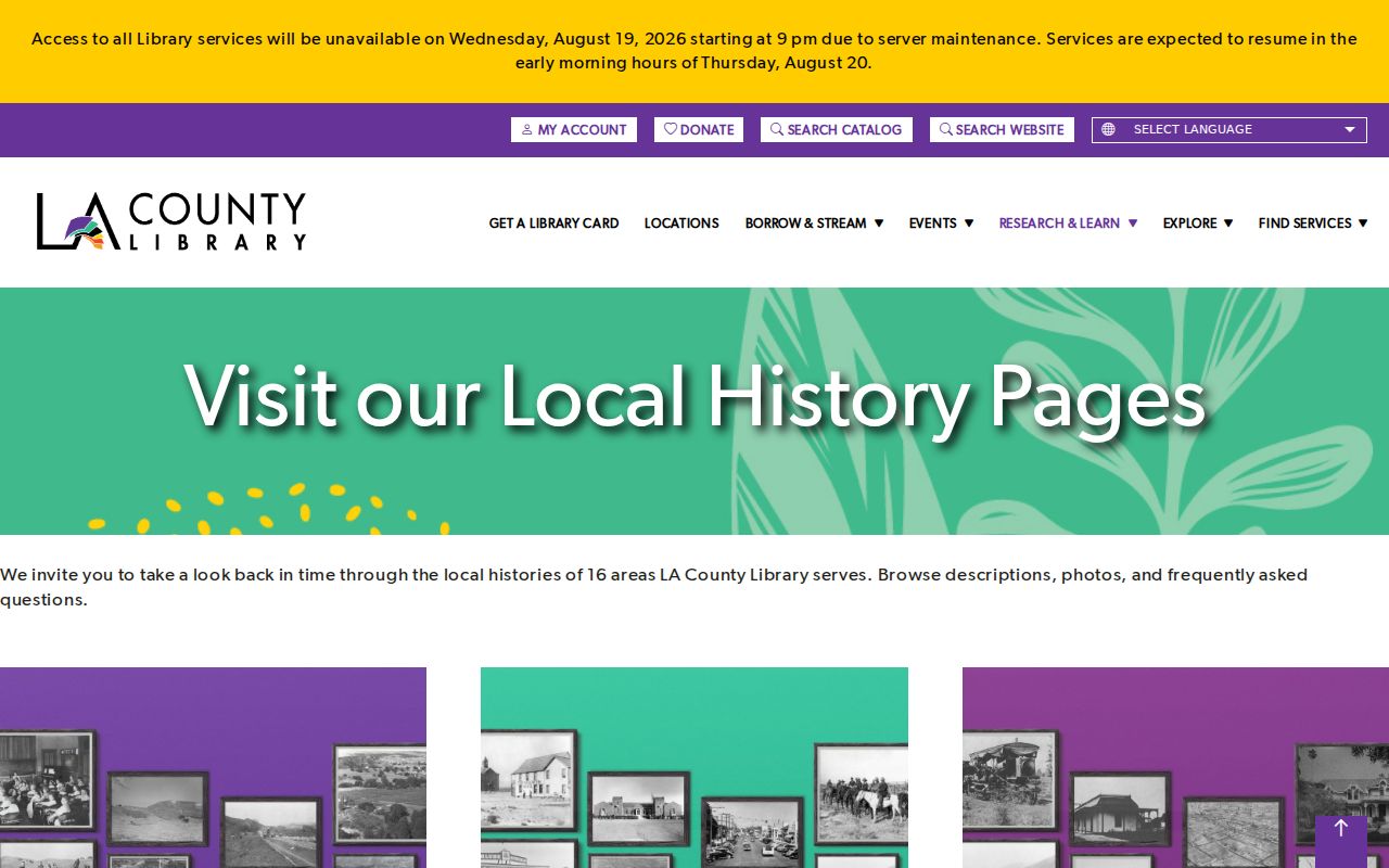 Temple City city directory Los Angeles County Library local history