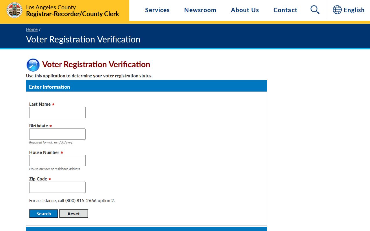 Temple City residents directory view of the LA County voter status lookup