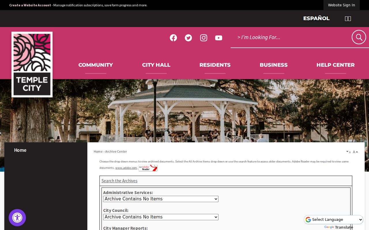 Temple City neighbor lookup city archive search