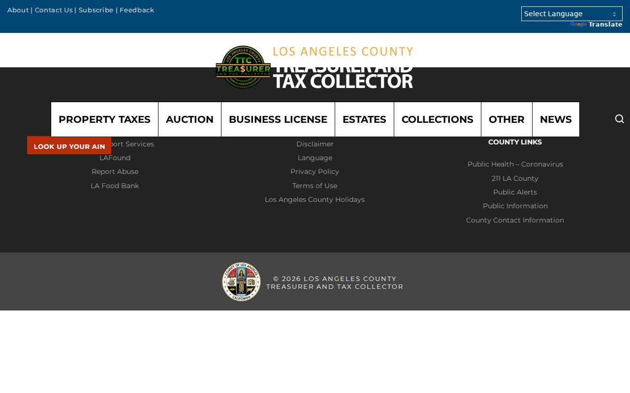 Temple City street directory AIN lookup for an address record
